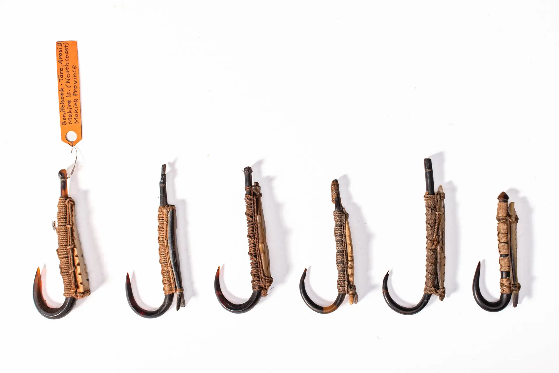GROUP OF MALAITA FISH HOOKS, SOLOMON ISLANDS