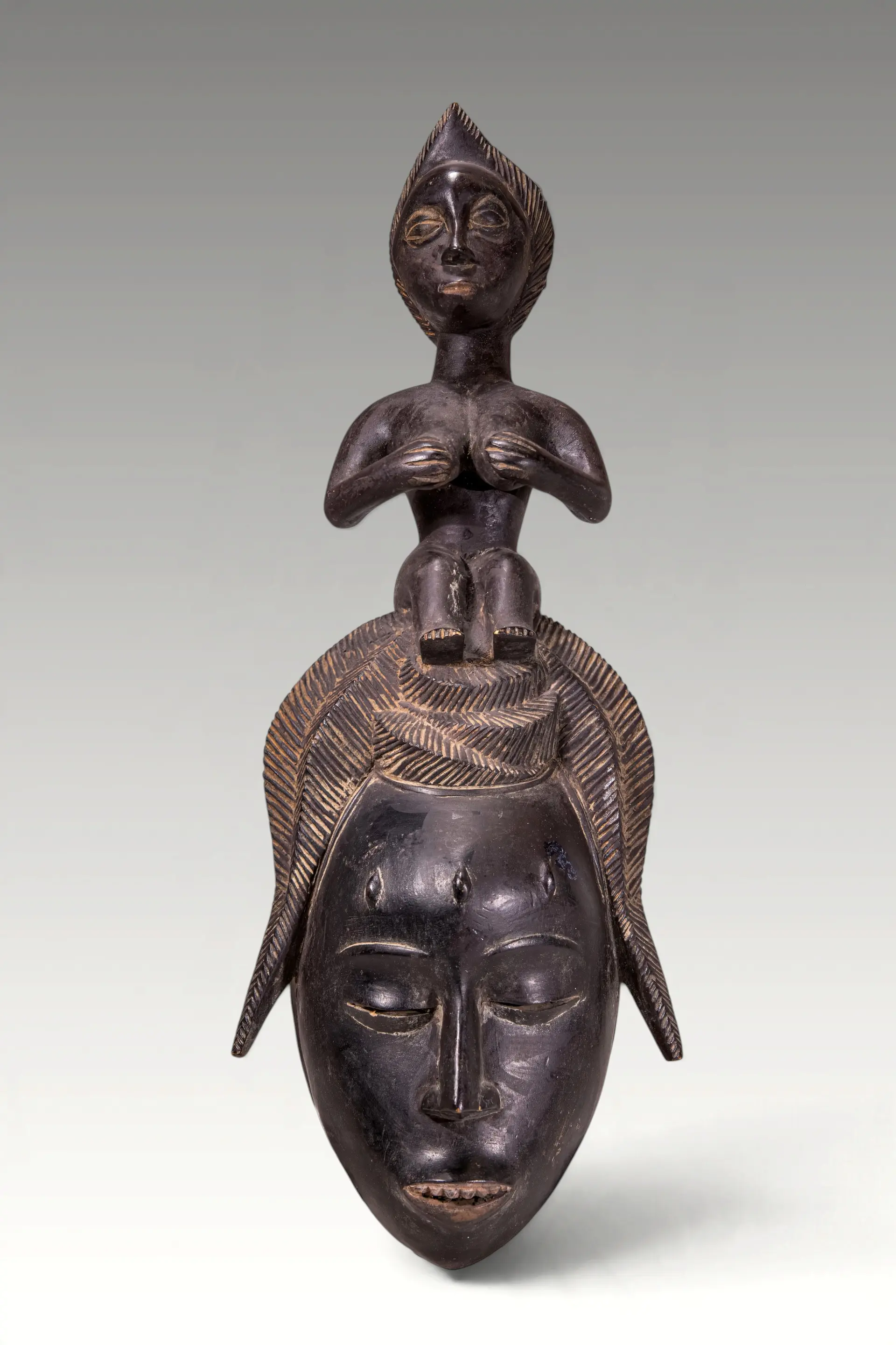 IVORY COAST YAURE LO MASK WITH FIGURE