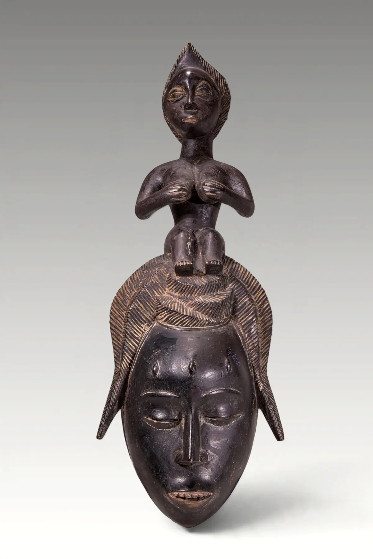 IVORY COAST YAURE LO MASK WITH FIGURE