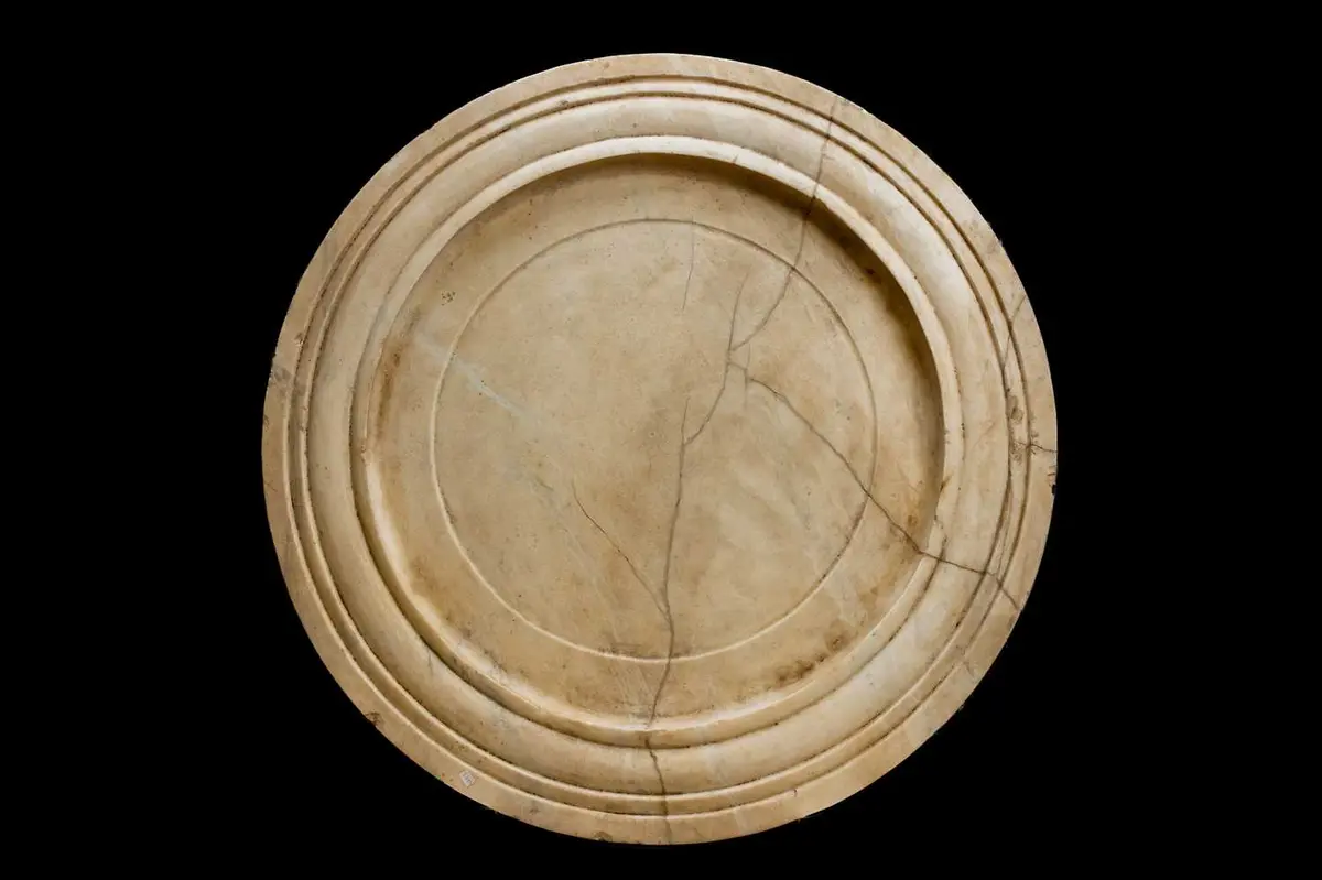 LARGE BYZANTINE CIRCULAR MARBLE TABLE TOP