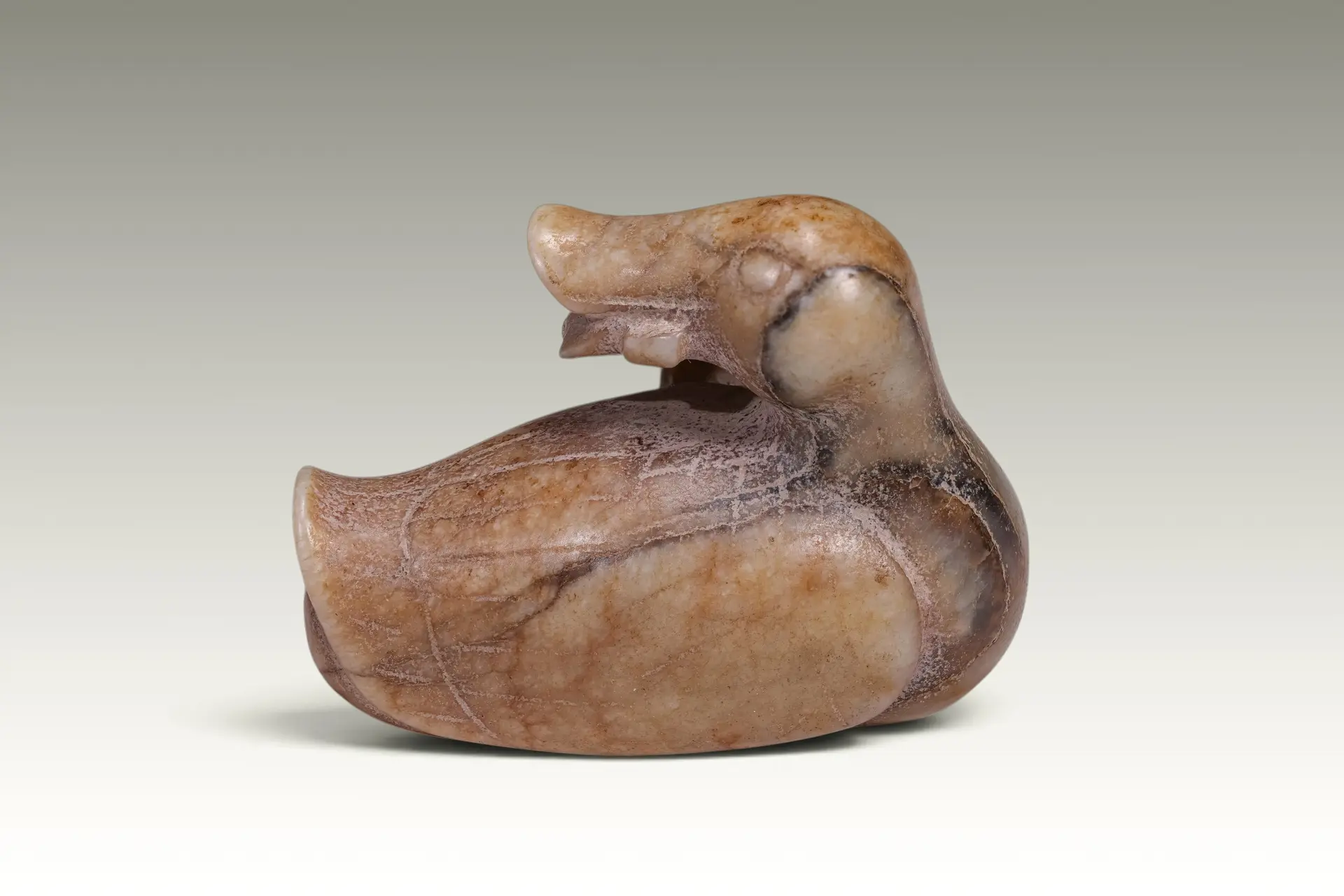 CHINESE JADE DUCK PENDANT, LIAO STYLE