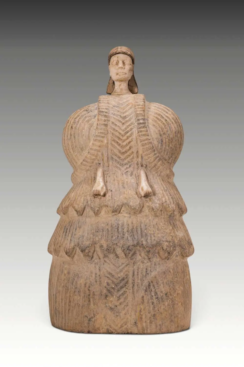 BACTRIAN STONE SEATED STATUE