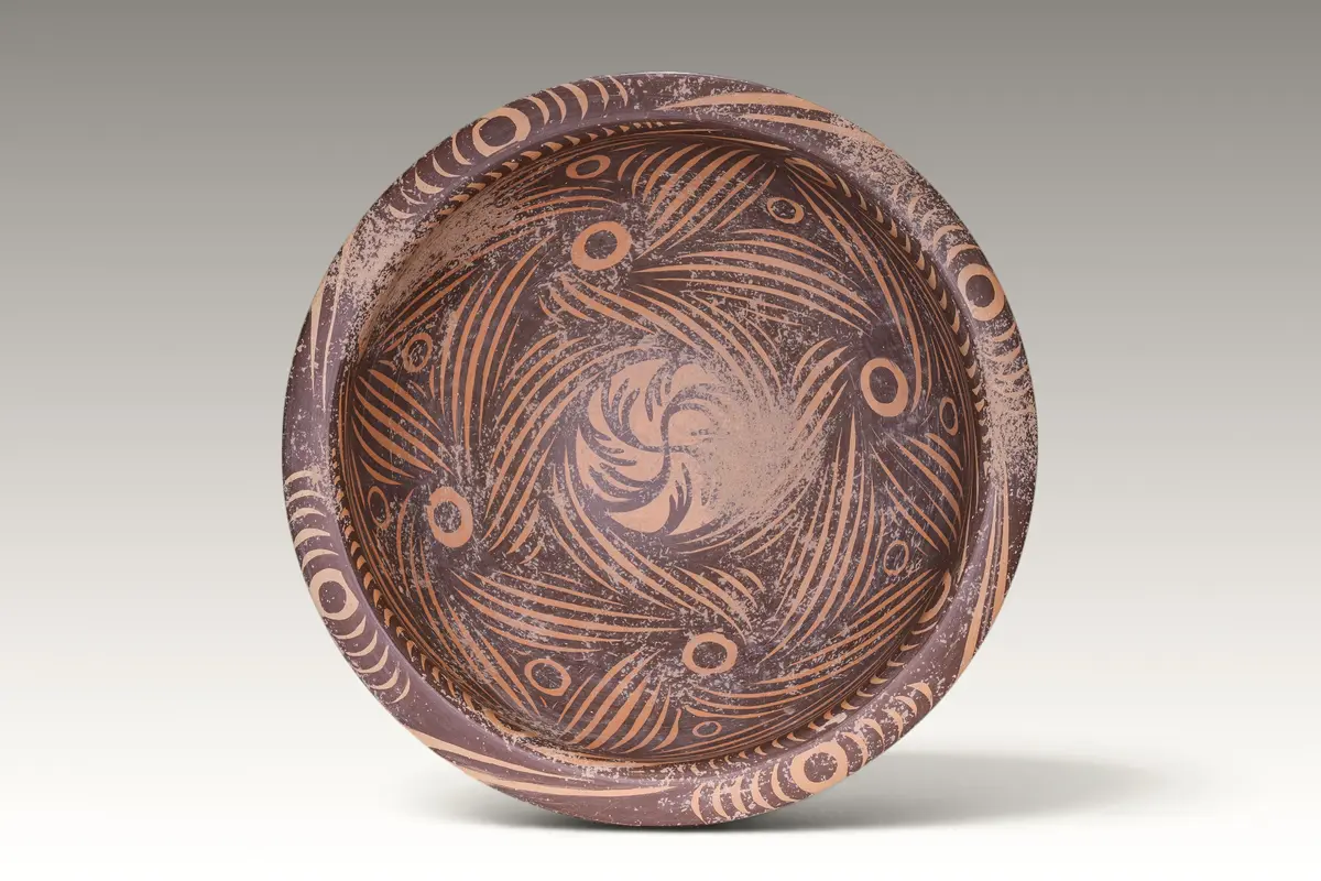 CHINESE MAJIAYAO PAINTED POTTERY BASIN