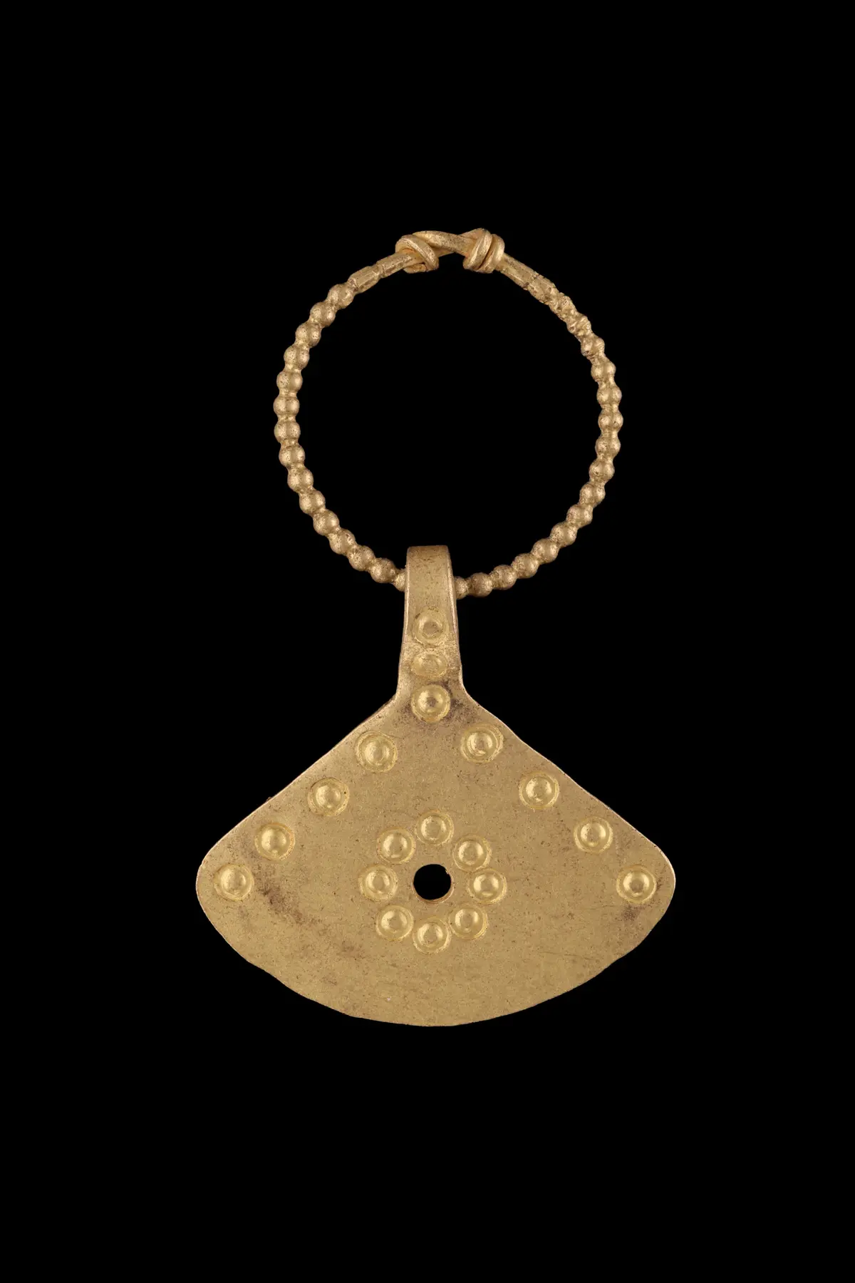 RARE VIKING GOLD HAMMER-SHAPED PENDANT