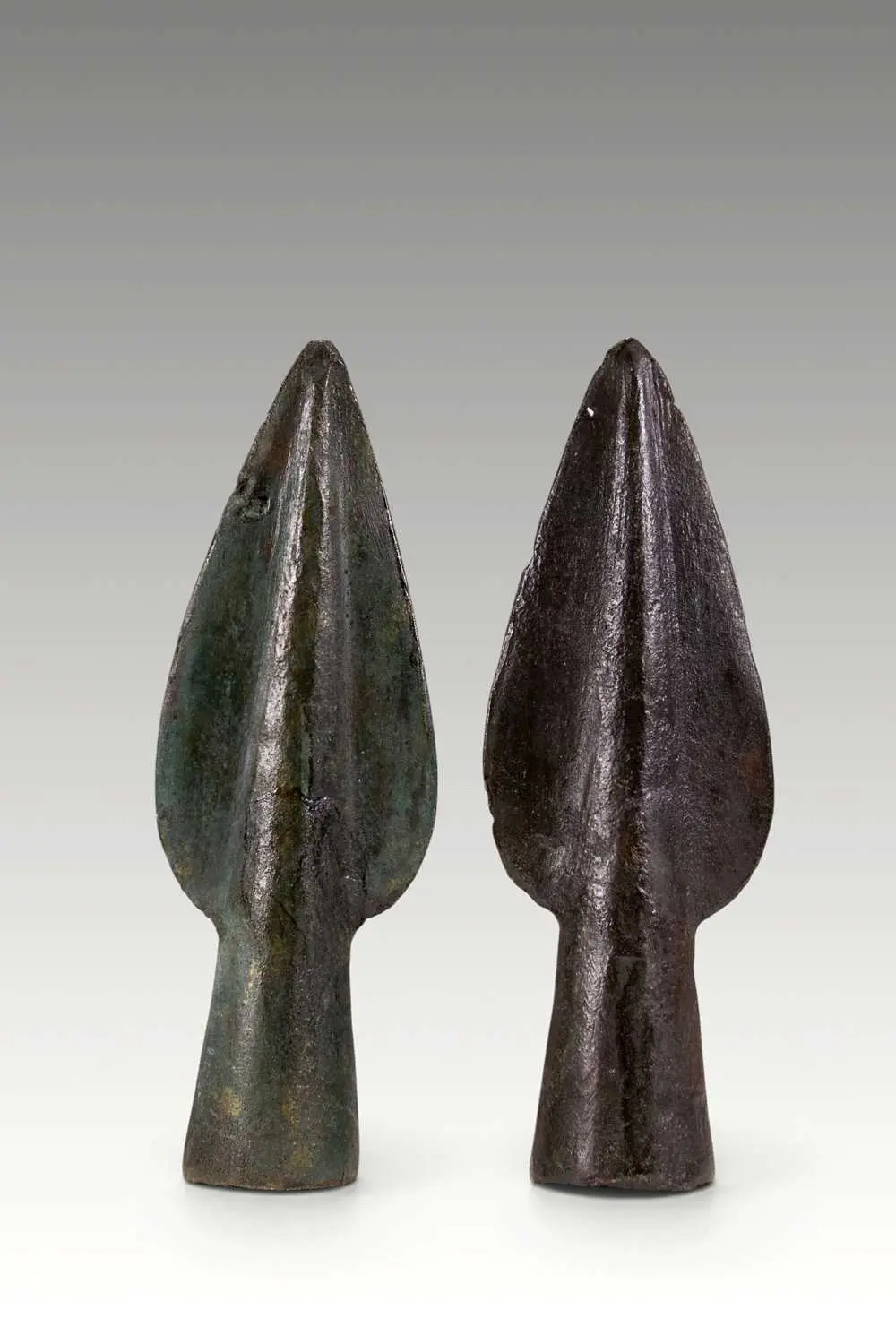 PAIR OF NORWEGIAN BRONZE AGE SPEARHEADS