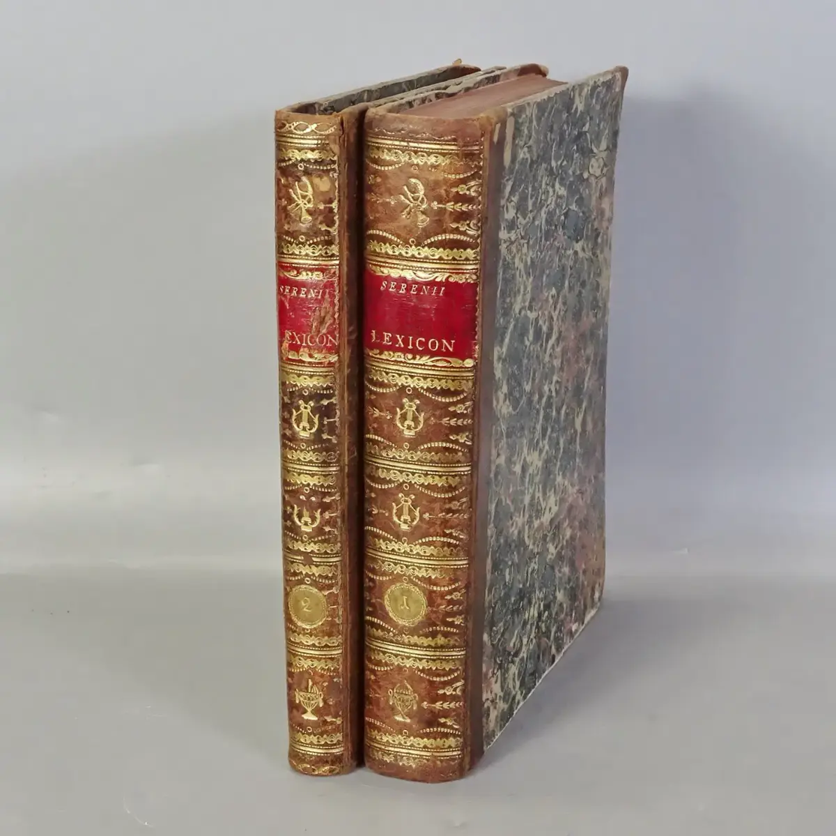 2 st. lexikon Engelsk/Svensk/latin, 1743 OCH 1807