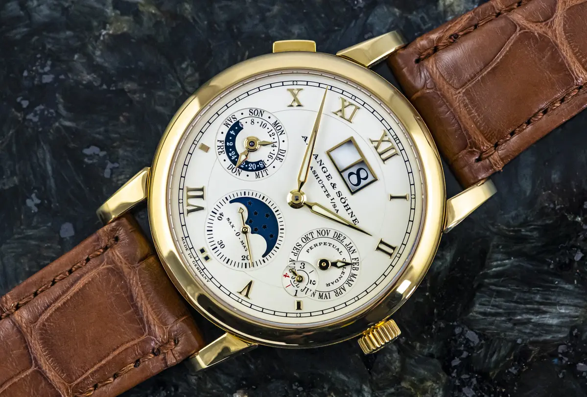 A. Lange und Soehne 310.021 Langematik Ewiger Kalender Gelbgold Full Set