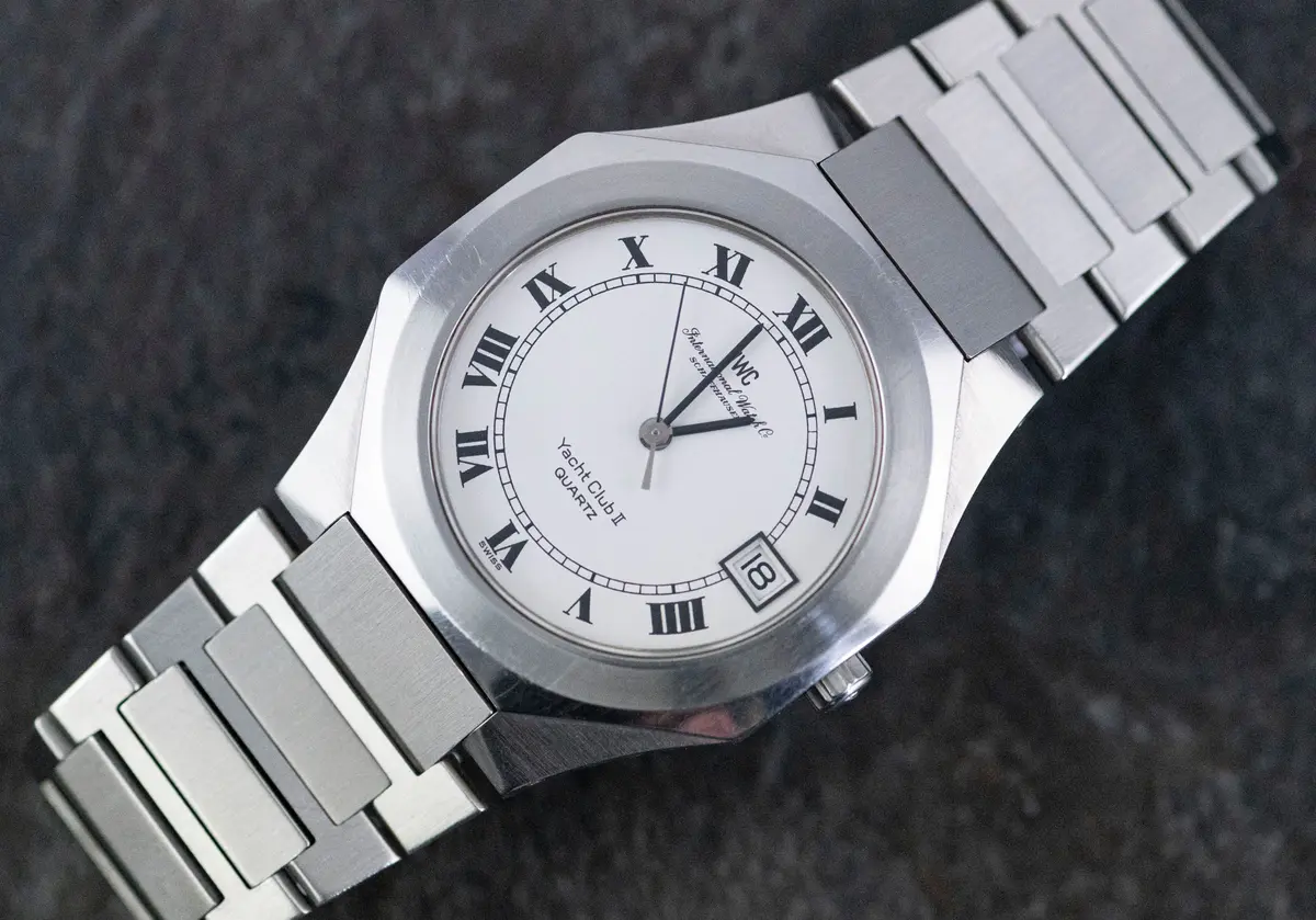 IWC 3012 seltene Yacht Club II Papiere + Rechnung 1982 unpoliert Stahl
