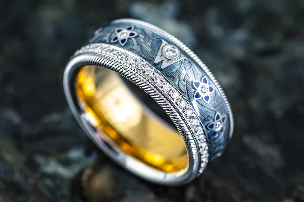 Wellendorff Ring Heidelbeere mit Diamanten Ringgröße 57