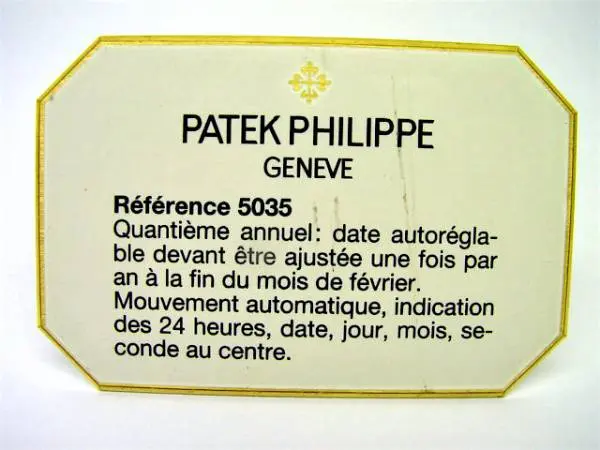 Patek Philippe Konzessionär Dekorationsständer Ref. 5035 Jahreskalender