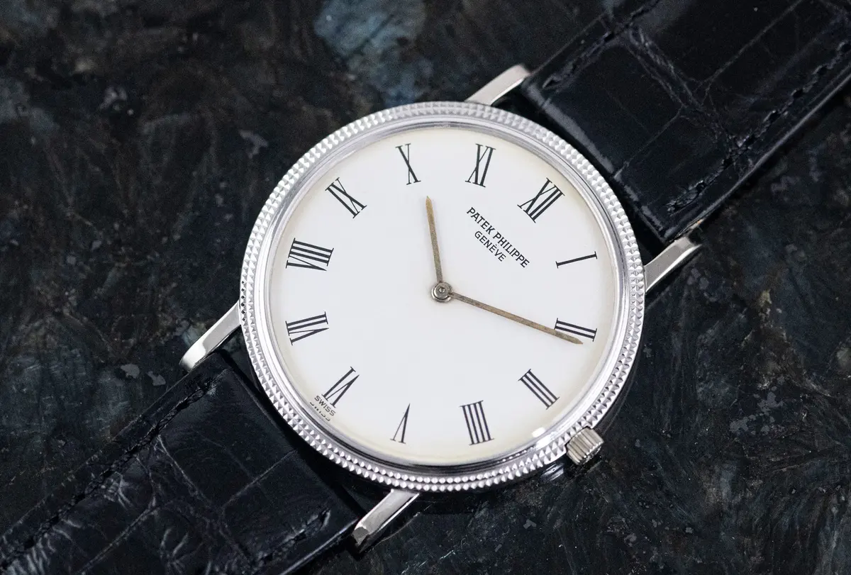 Patek Philippe 3520 Calatrava seltene Japan Auslieferung Weißgold Full Set 1979
