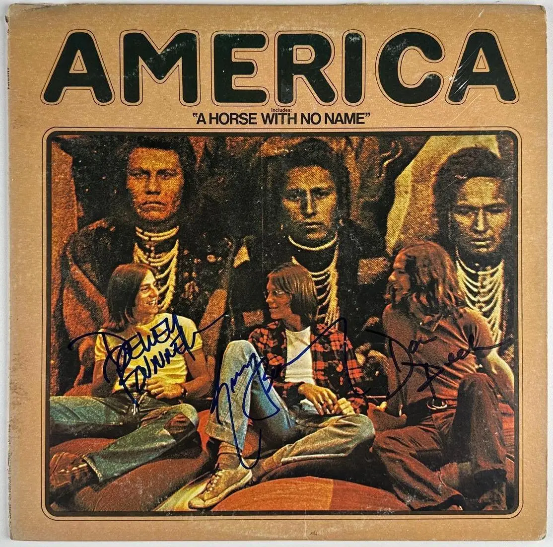 America Fully Group Signed "A Horse With No Name" Album (3 Sigs) (Third Party)