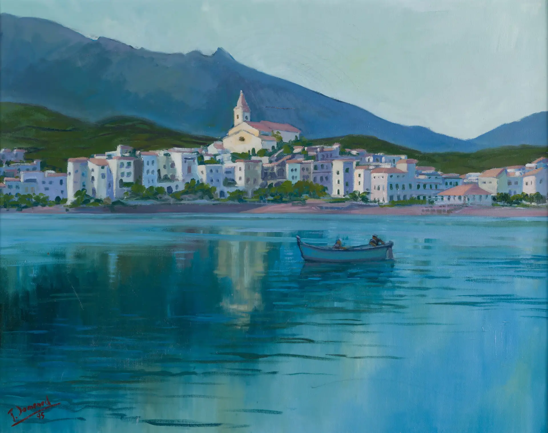 J. Domènech - Mediterranean Coastal View, 1995
