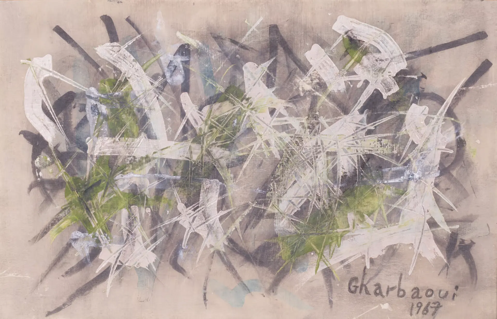 Jilali Gharbaoui (1930-1971) - Abstract Composition, 1967