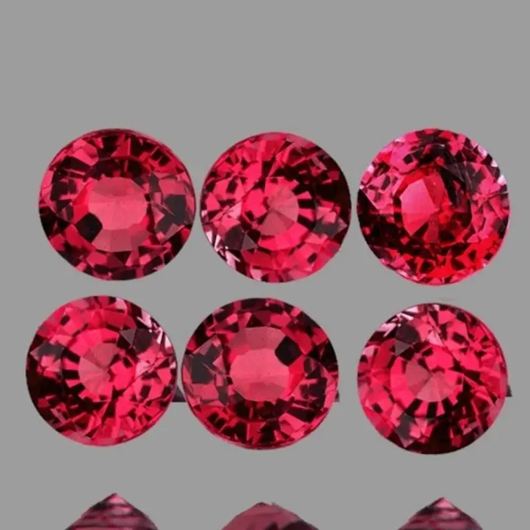 Natural Pink Red Burma Spinel 6 Pcs [Flawless-VV