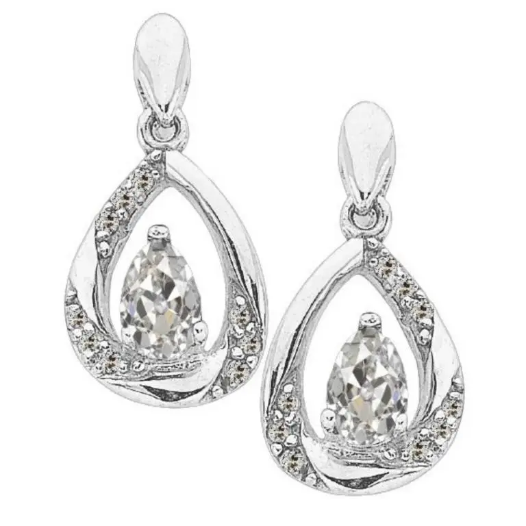 Gold & White Diamond 4.25Cts Earrings