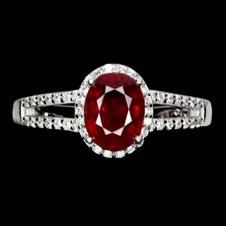 Natural Pigeon Blood Red Ruby Ring