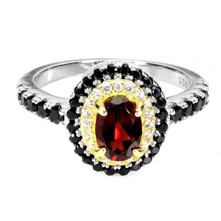 Natural Mozambique Garnet & Spinel Ring