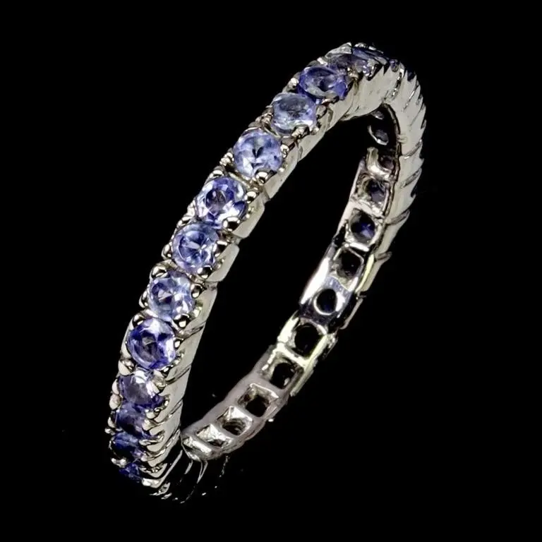 Natural Tanzanite Eternity Ring
