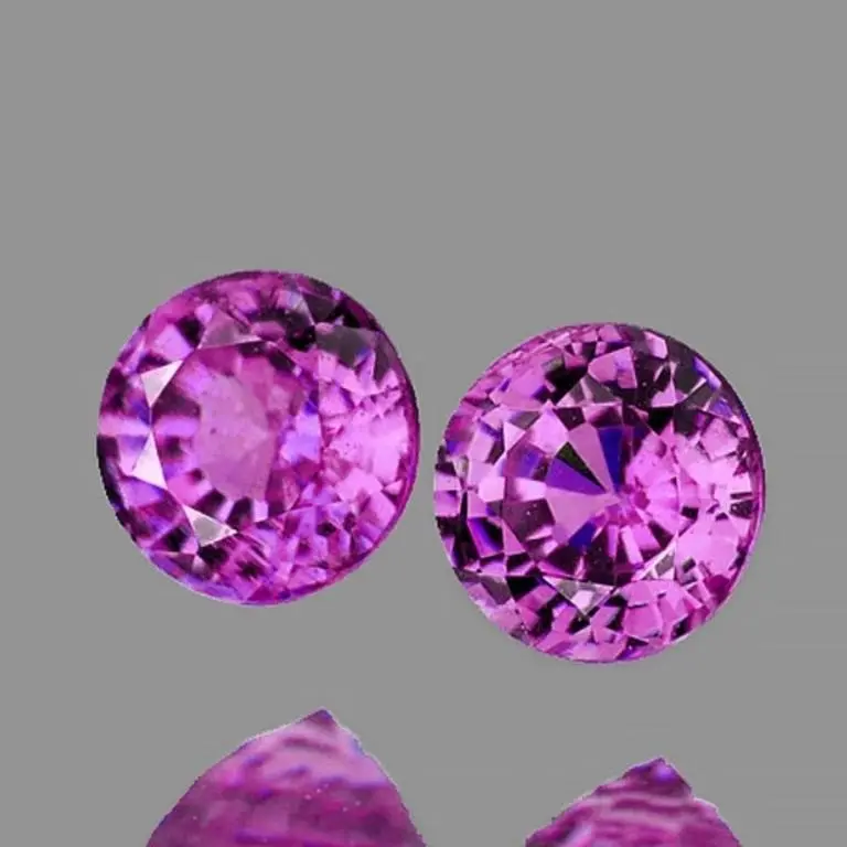 Natural Intense Pink Sapphire Pair [Flawless-VVS]