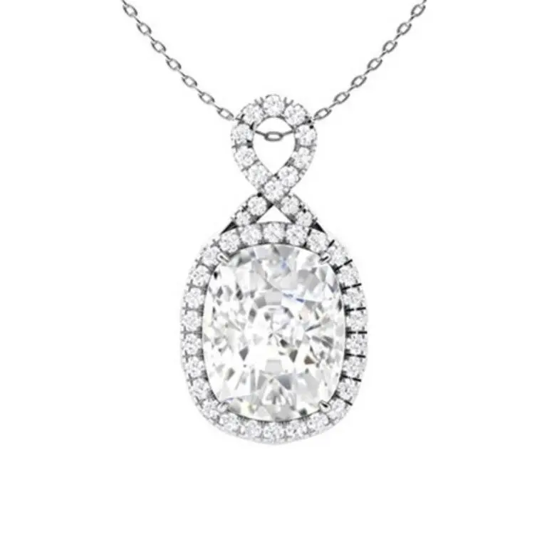 Gold & White Diamonds 3 Cts Necklace - E/VVS