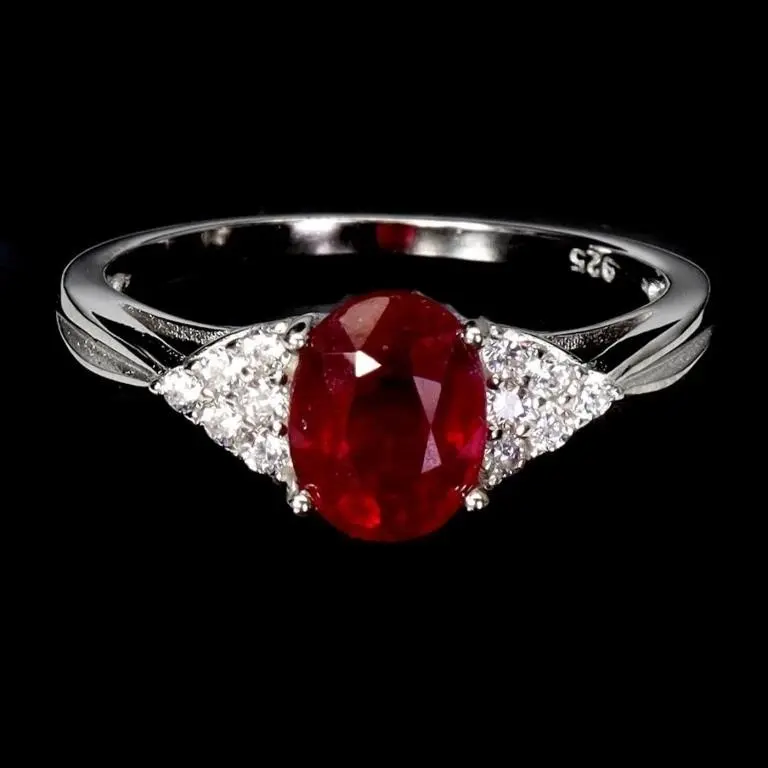 Natural Pigeon Blood Red Ruby Ring