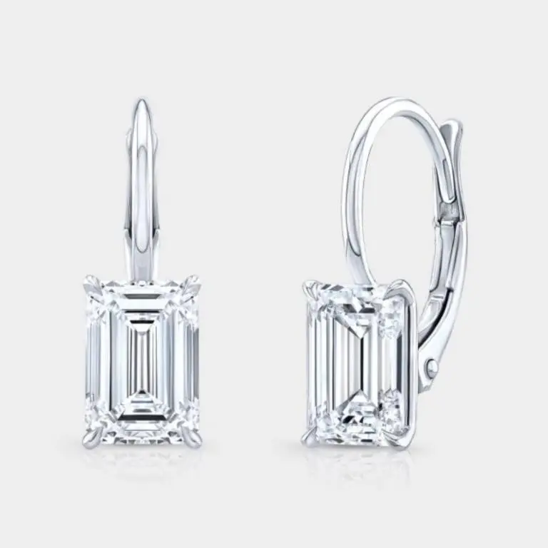 Gold &White Diamond 4.00 Cts Earrings