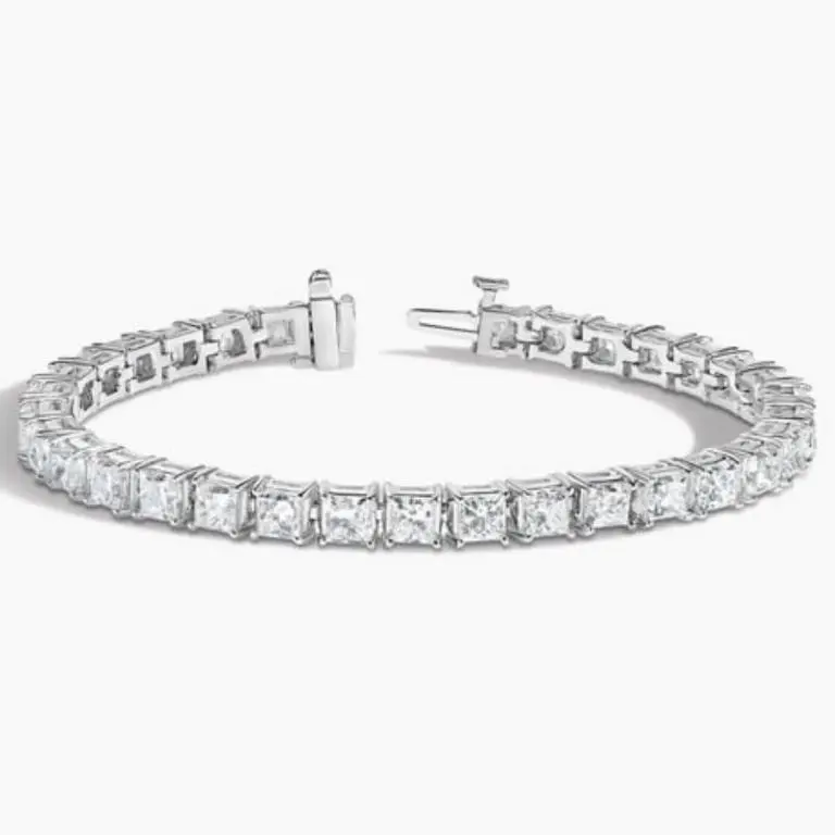 Gold & Princess White Diamonds11.25 Cts Bracelet