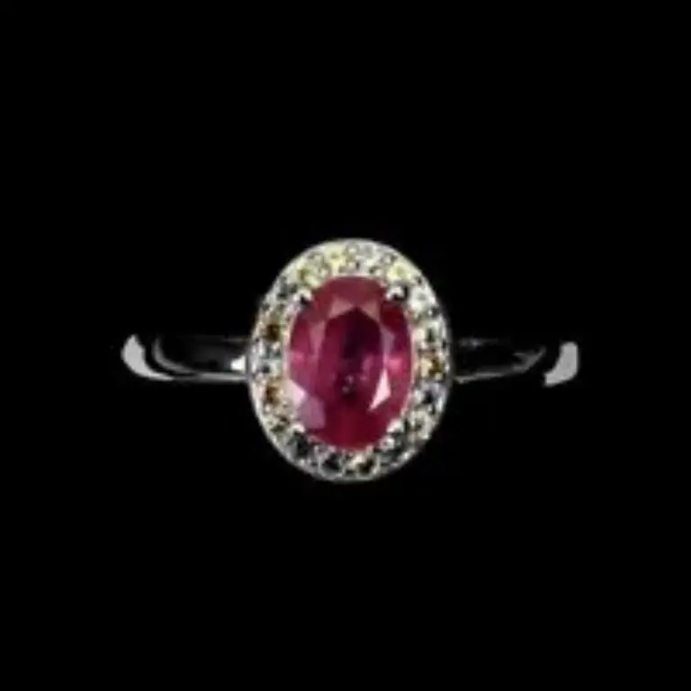 Natural Pigeon Blood Red Ruby & Sapphire Ring