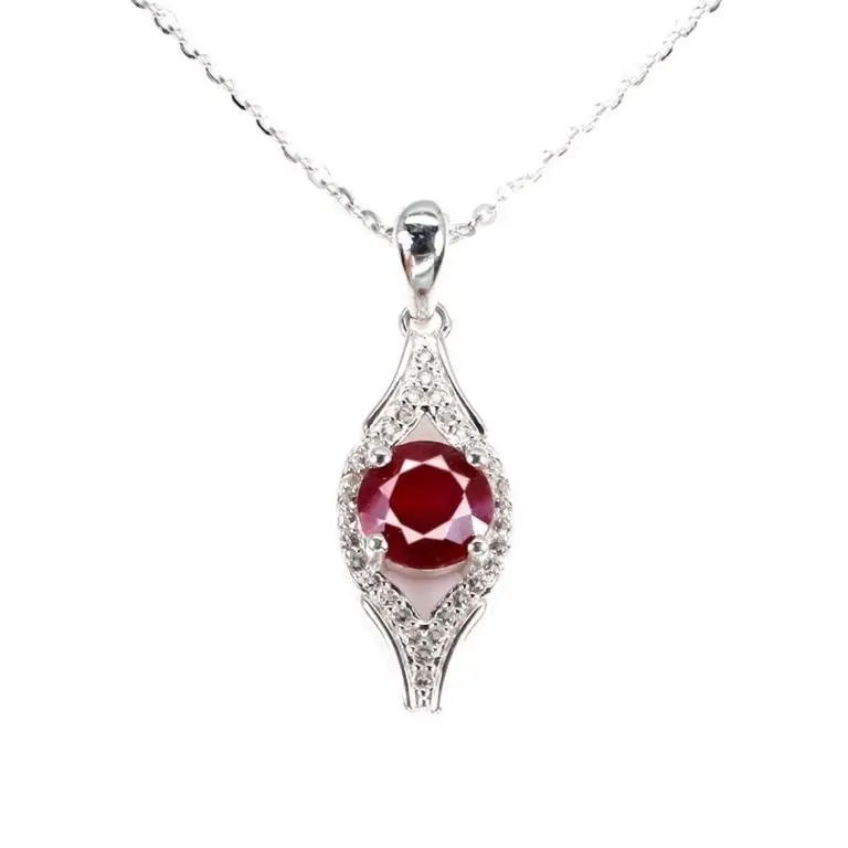 Natural Pigeon Blood Red Ruby Necklace