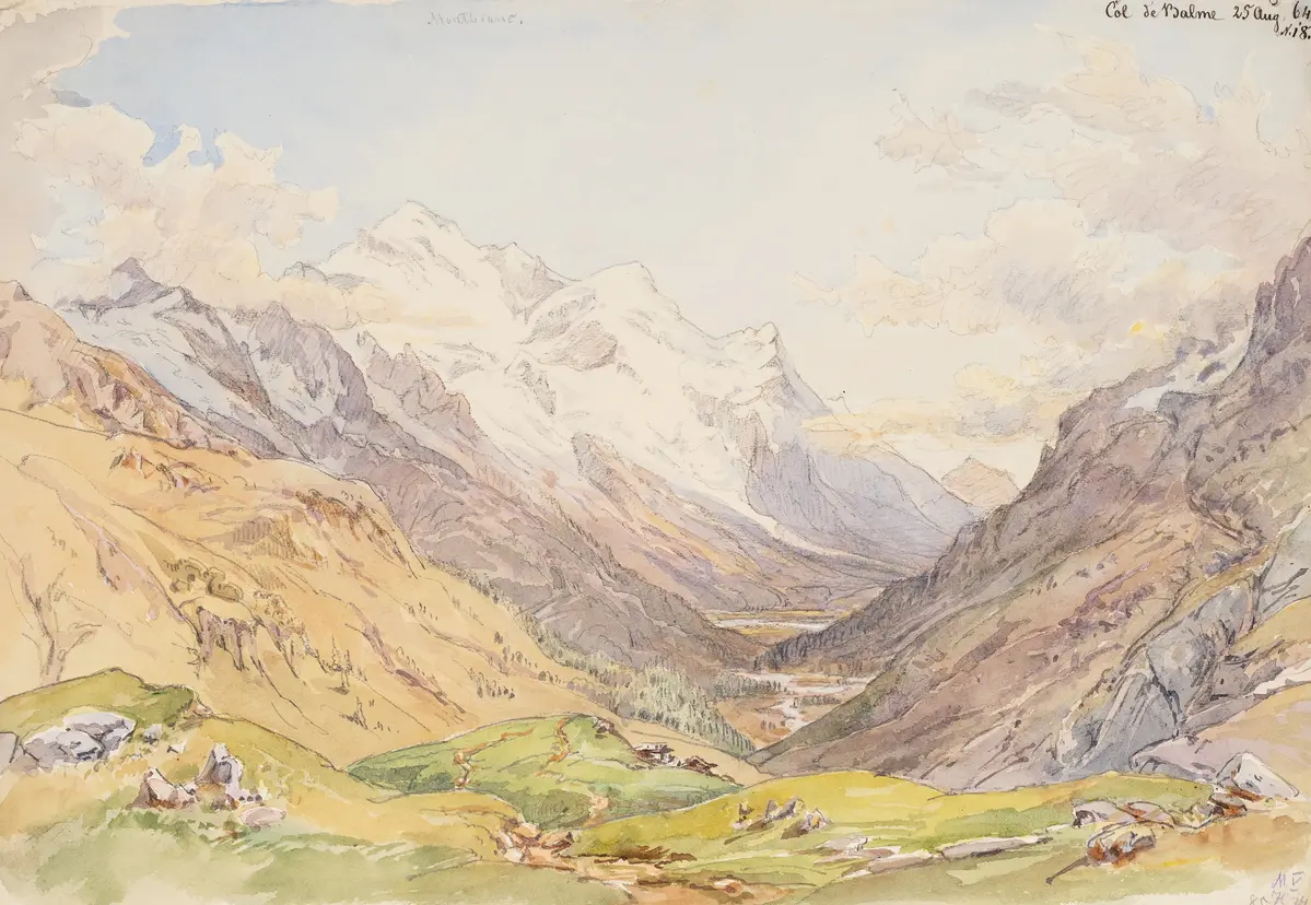 Georg Wiesend (1807 Kufstein - 1881 Berchtesgaden), Col de Balme mit