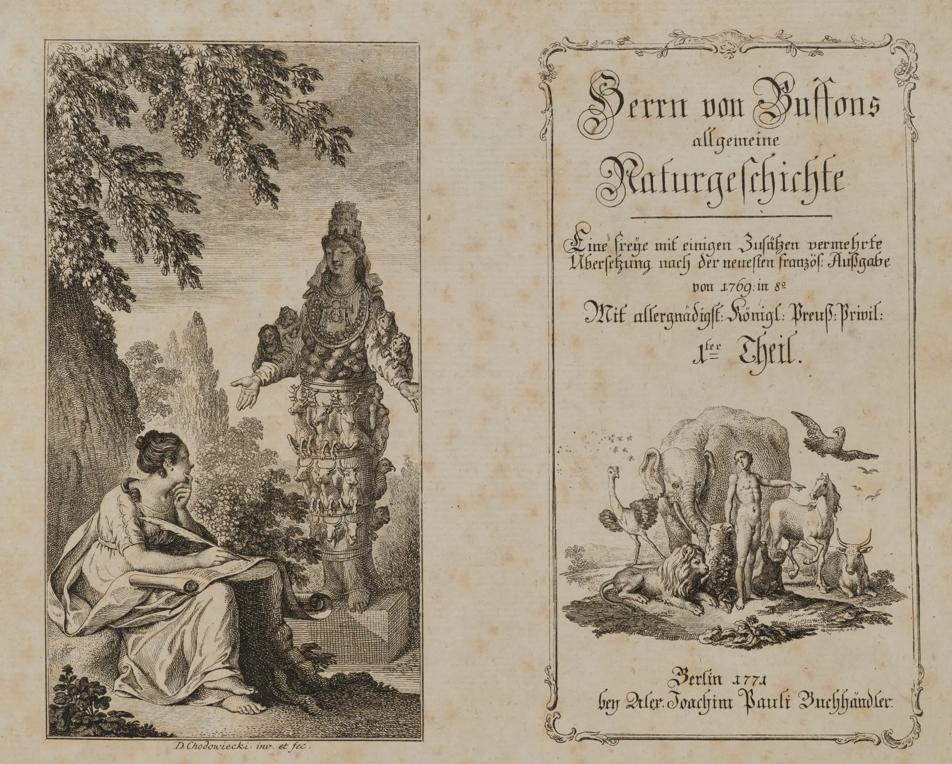 Zwei Blätter zu Buffons Naturgeschichte | 14548