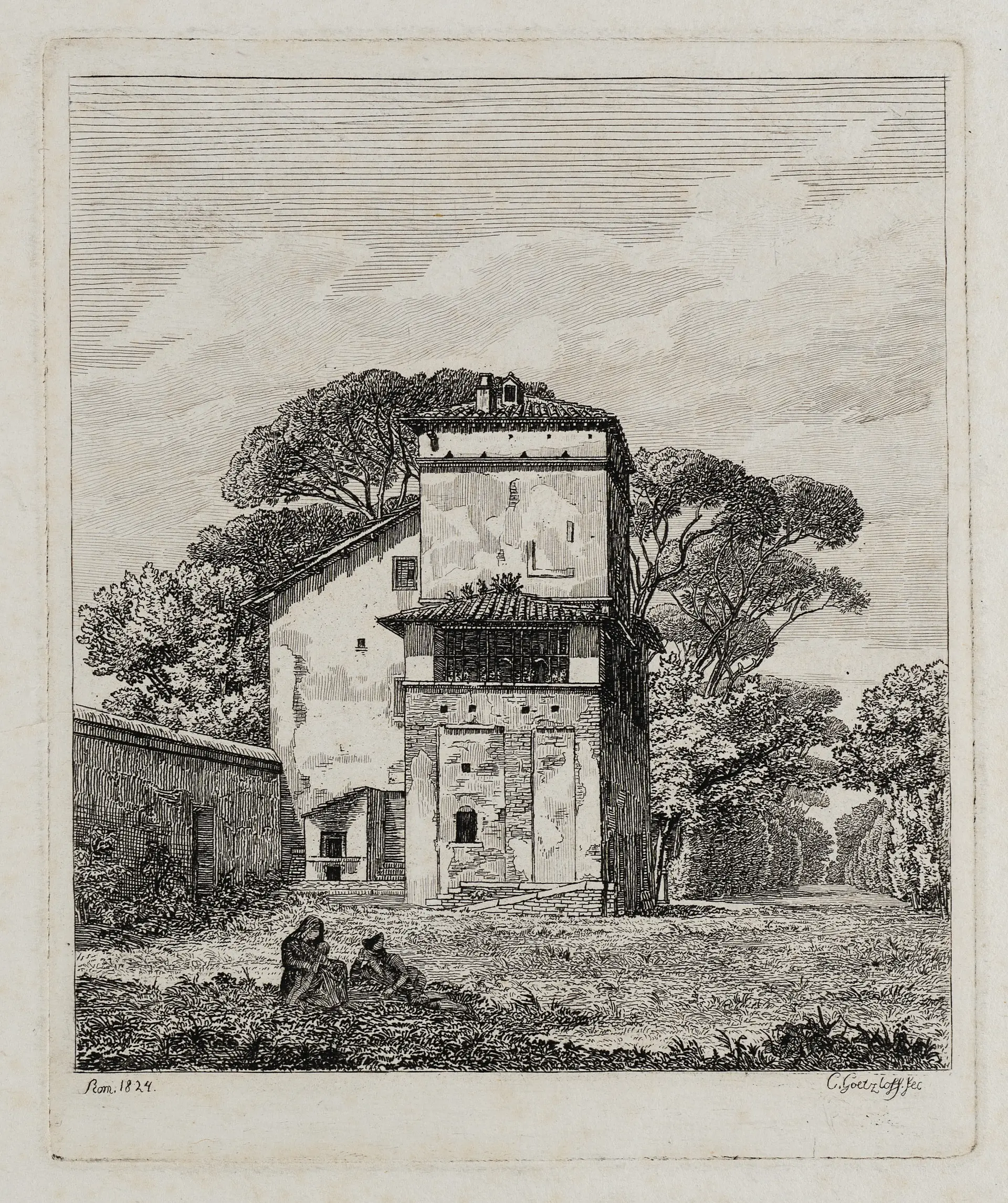 Carl Wilhelm Götzloff (1799 Dresden - 1866 Neapel), Das Pförtnerhaus