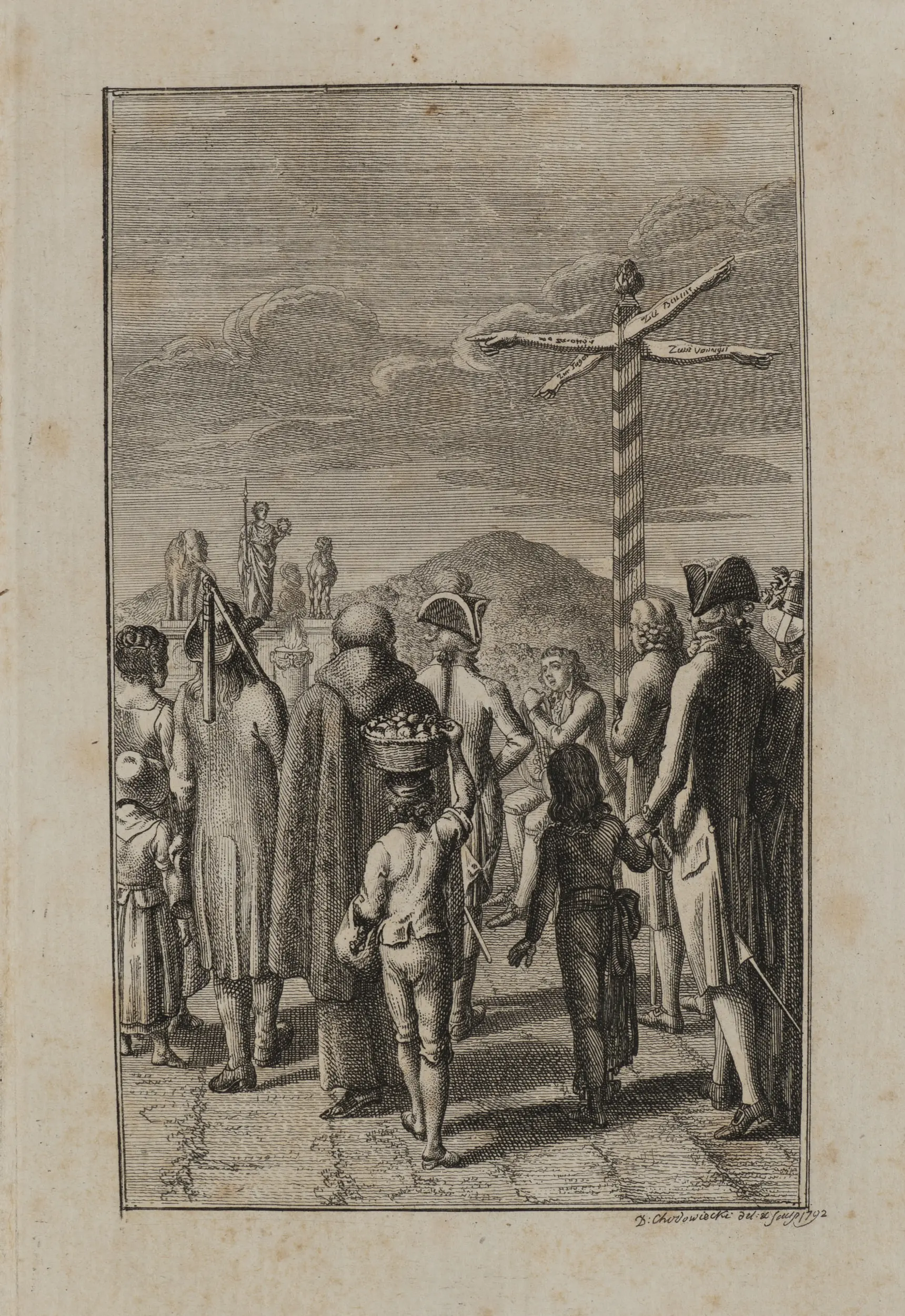 Der Dichter am Wegkreuz zur Tugend | 13902