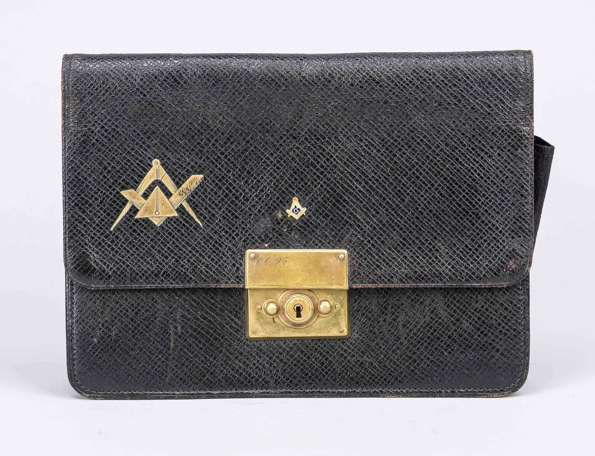 Brieftasche mit Freimaurer-Symbol