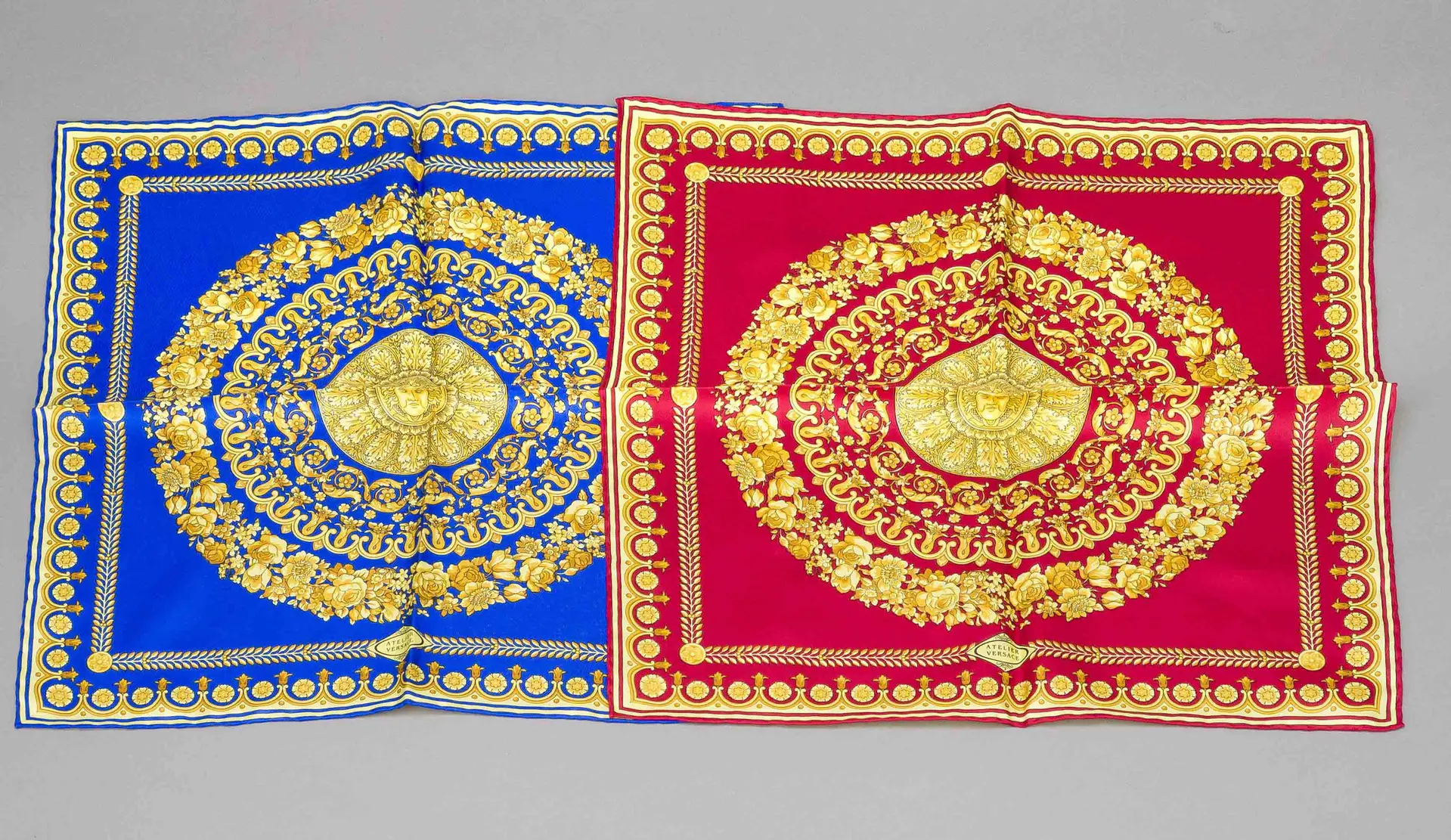 Versace, 2 kleine polychrom gemus