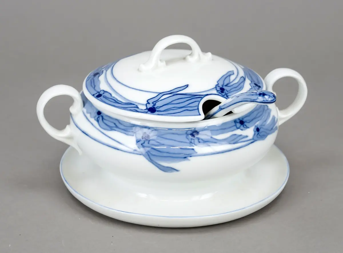 Kleine Jugendstil-Deckelterrine m