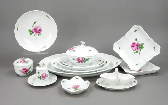 11 Vorlegeteile, Meissen, Marken
