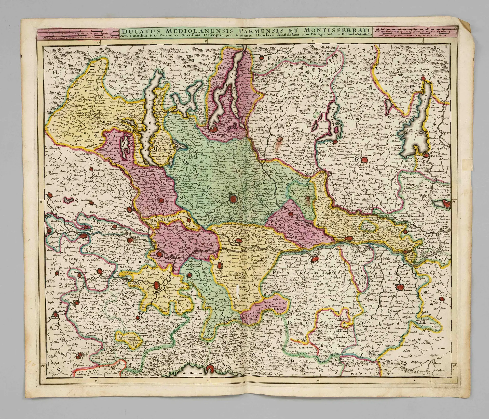 Historische Karte von Norditalien