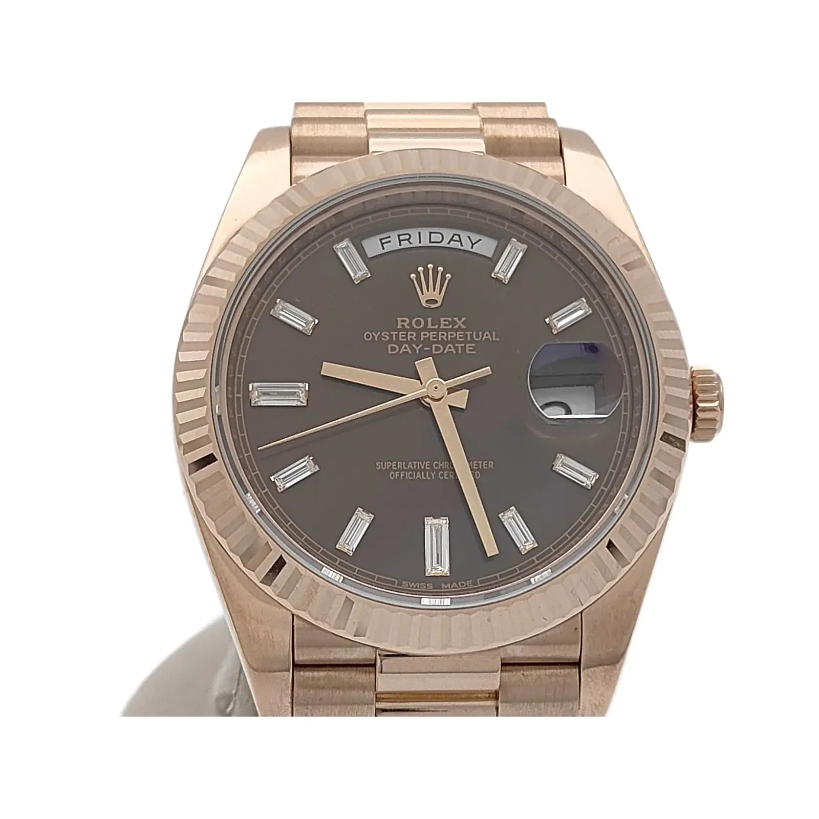 Rolex 228235a Chocolate Brown Mens Watch in 18K Rose Gold