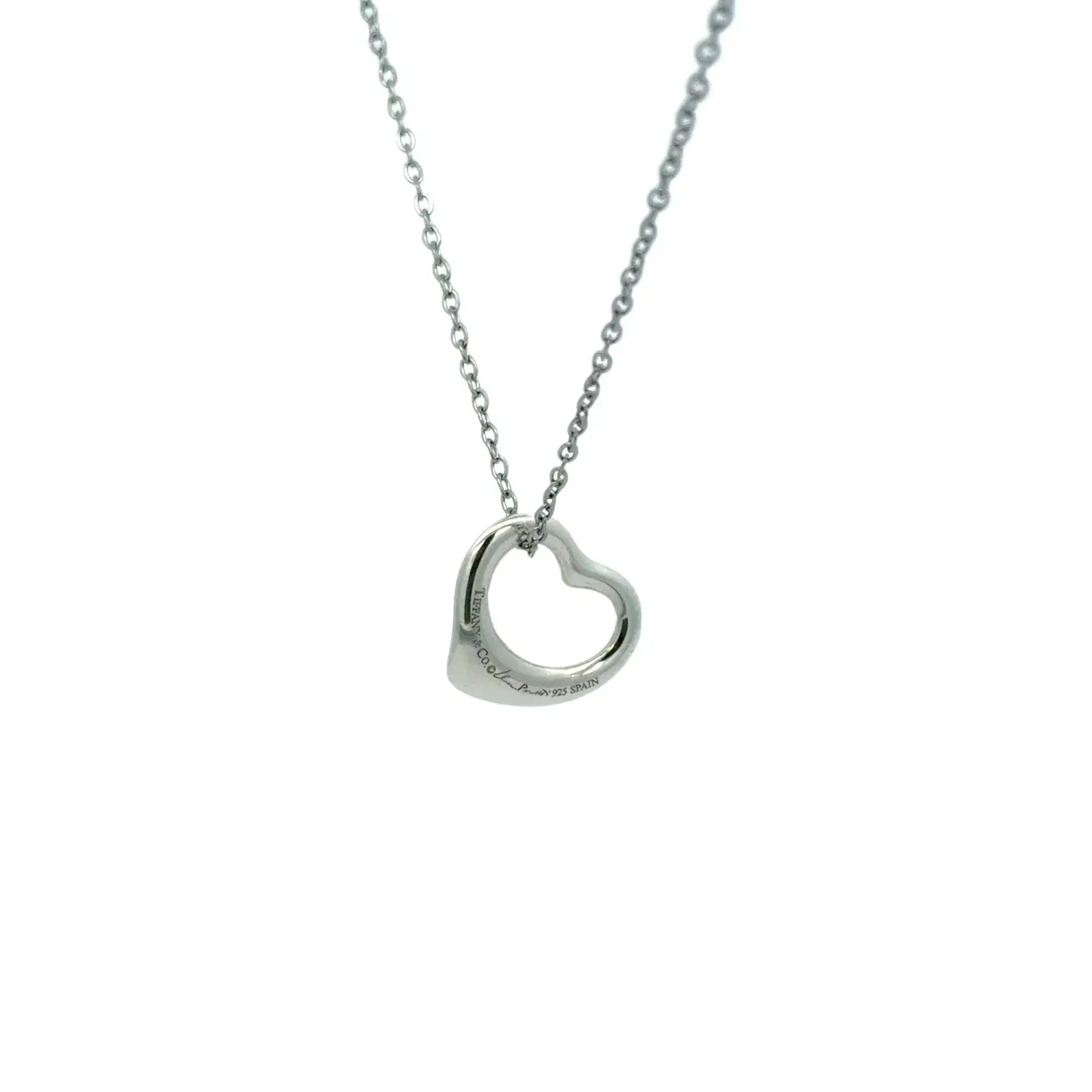 Tiffany & Co. Heart Motif 925 Sterling Silver Necklace