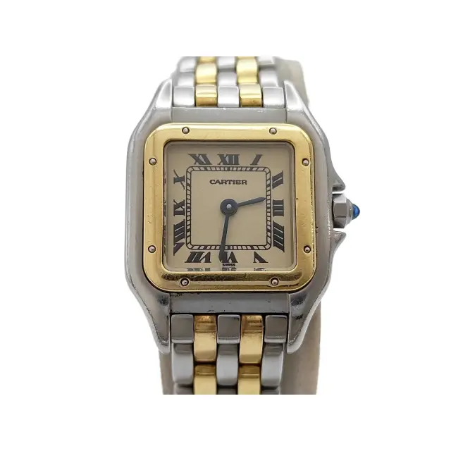 Cartier Panthre Women's Quartz Watch 1057917 15429 Two-Tone Roman Dial