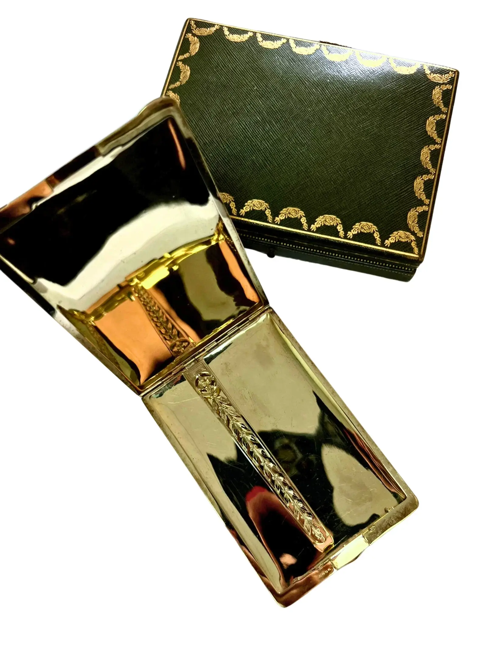 Cartier Antique Solid 14K Gold 20th Century Vintage Estate Cigarette Case