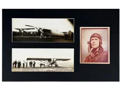 (2) Spirit of St. Louis Aviation Photographs