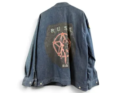 Vintage Rush Hand Painted Denim Concert Jacket