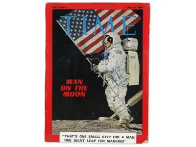 Neil Armstrong Signed TIME Magazine Cover - Grad