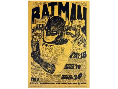 1966 BG-2 "Batman"Concert Poster, 3rd Printing