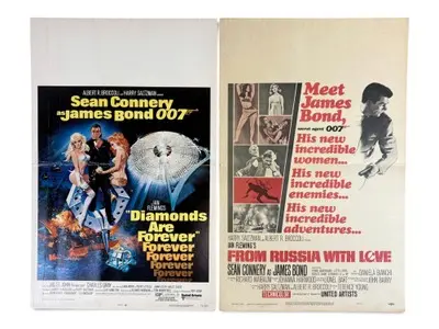 (2) James Bond Window Cards