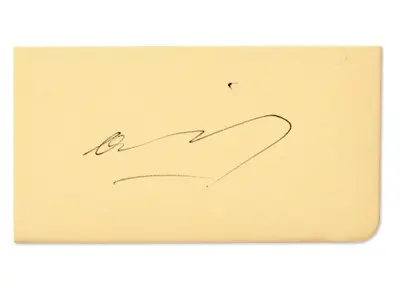 Aristotle Onassis Signed Cut