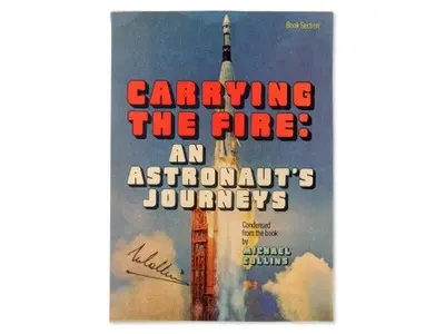 Michael Collins Signed Book Cover - Grad